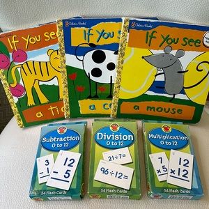 EUC Kids’ Bundle of 3 Golden Books and 3 EUC Sets of Flashcards…